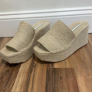 Zara Raffia Wrapped Wedges